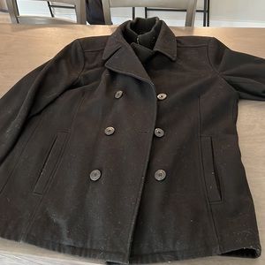 Black Men’s Winter Peacoat
